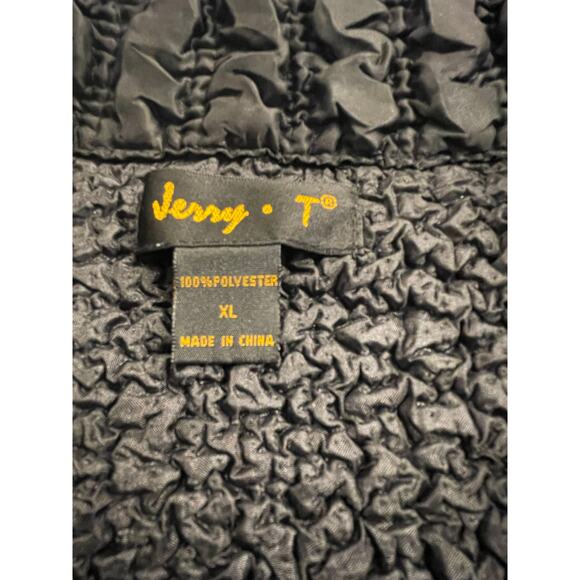 Jerry T  Black ruched vest with rhinestone detail zipper XL - Picture 4 of 15